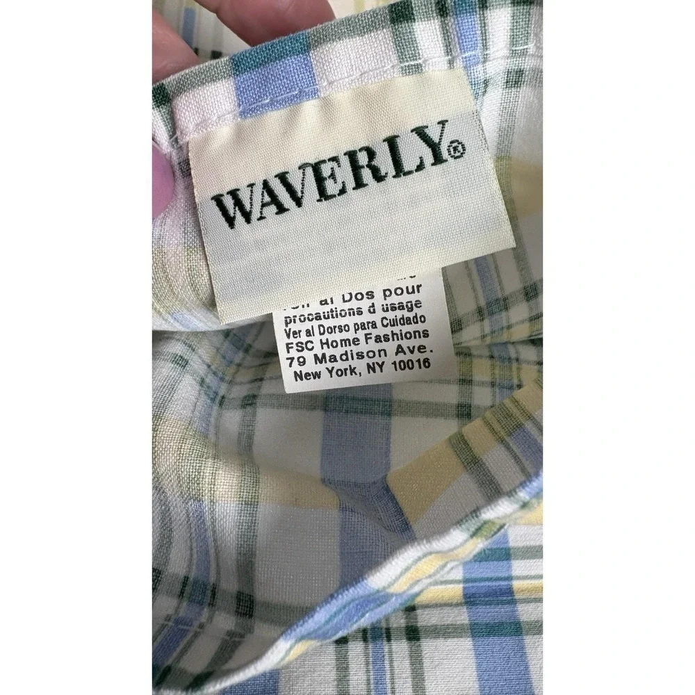 Waverly‎ Window Valances Blue Yellow Plaid 73
